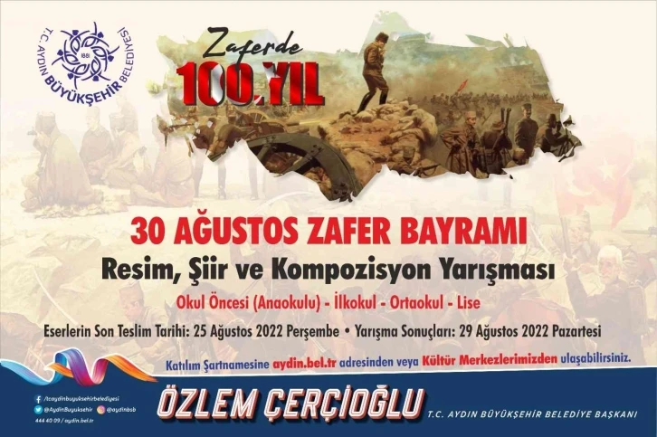 Aydın Büyükşehir Belediyesi ’30 Ağustos Zafer Bayramı’ temalı yarışma düzenliyor
