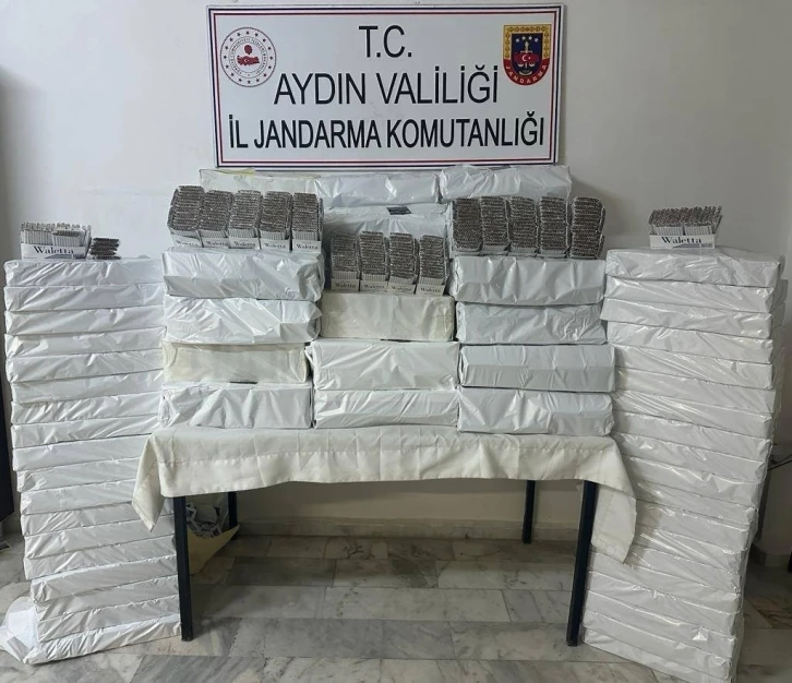 Aydın’da 66 bin doluma hazır bandrolsüz sigara paketi ele geçirildi
