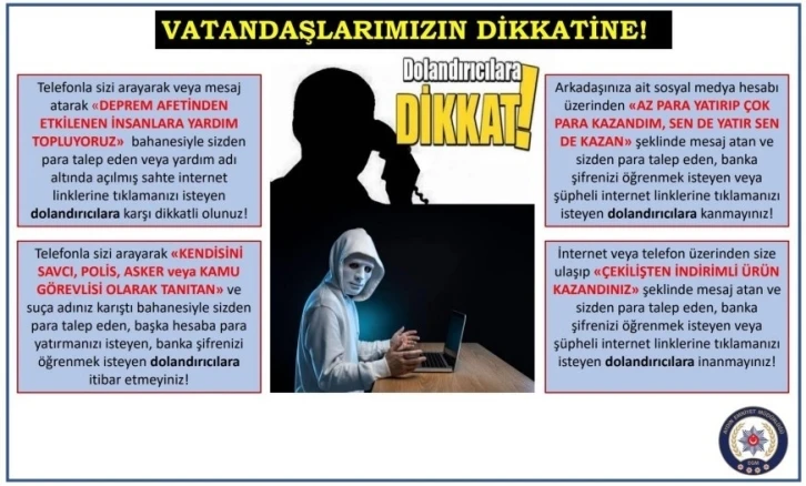 Aydın polisi vatandaşları dolandırıcılara karşı uyardı
