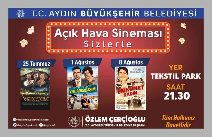 Aydın Tekstil Park’ta sinema geceleri devam ediyor
