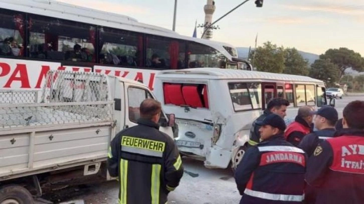 Aydın’da zincirleme trafik kazası 1 ölü 6 yaralı