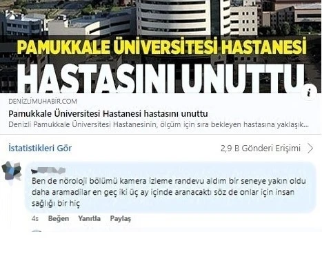 Aylardır bekleyen hastadan PAÜ Hastanesine tepki; “Onlar için insan sağlığı bir hiç”
