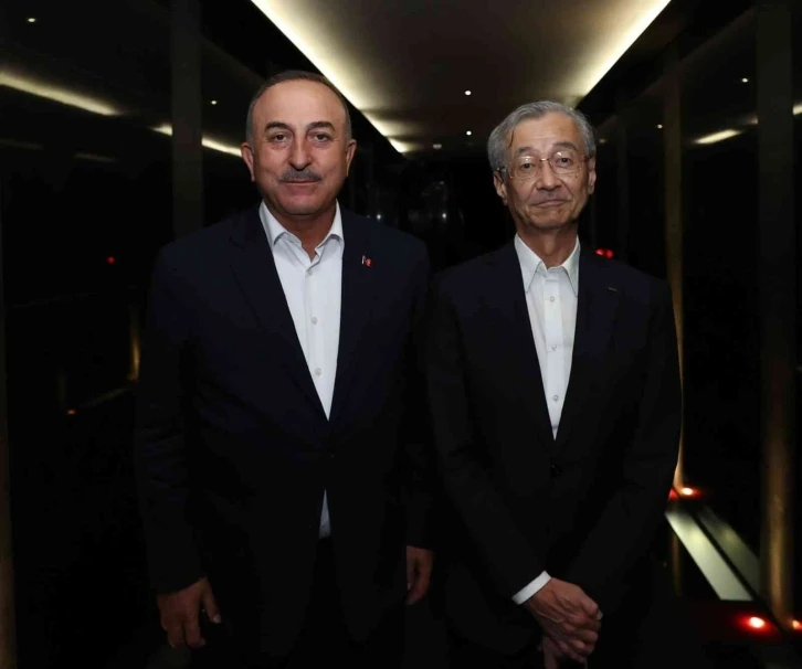 Bakan Çavuşoğlu Türkiye-Japonya İş Konseyi Eşbaşkanı Mitsuoka ile bir araya geldi
