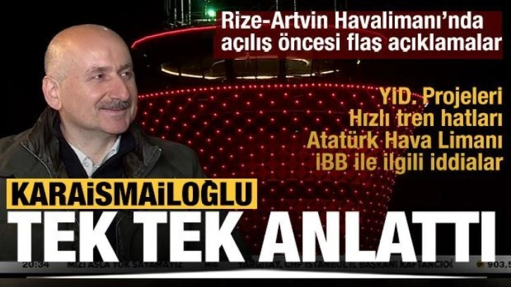 Bakan Karaismailoğlu,'ndan projeler ve iddialarla ilgili çarpıcı detaylar