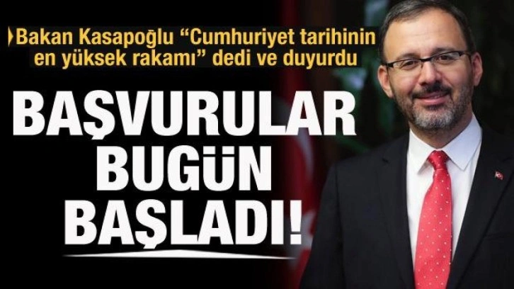 Bakan Kasapoğlu: Cumhuriyet tarihinin en yüksek rakamı