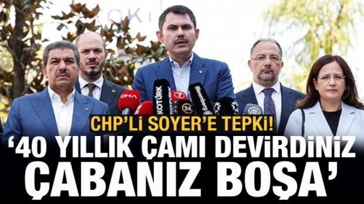 Bakan Kurum'dan CHP'li Tunç Soyer'e: Örtme çabanız boşadır