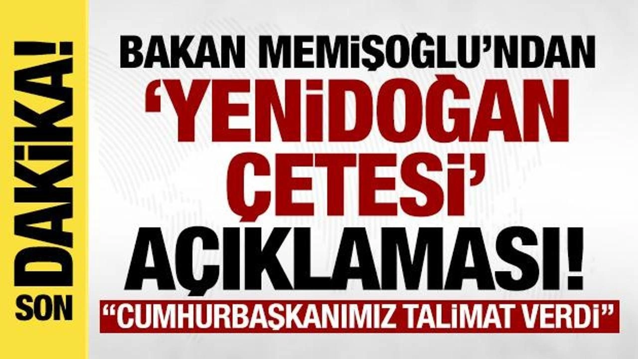 Bakan Memişoğlu'ndan 'Yenidoğan Çetesi' açıklaması!