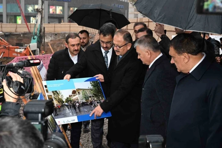 Bakan Özhaseki, Malatya’da çarşı merkezi projesini yerinde inceledi
