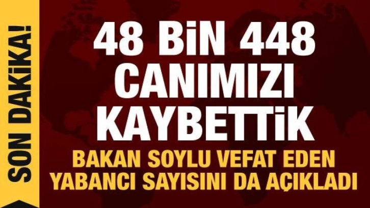 Bakan Soylu: Depremde 48 bin 448 kişi vefat etti