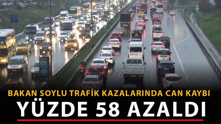 Bakan Soylu: Trafik kazalarında can kaybı yüzde 58 azaldı