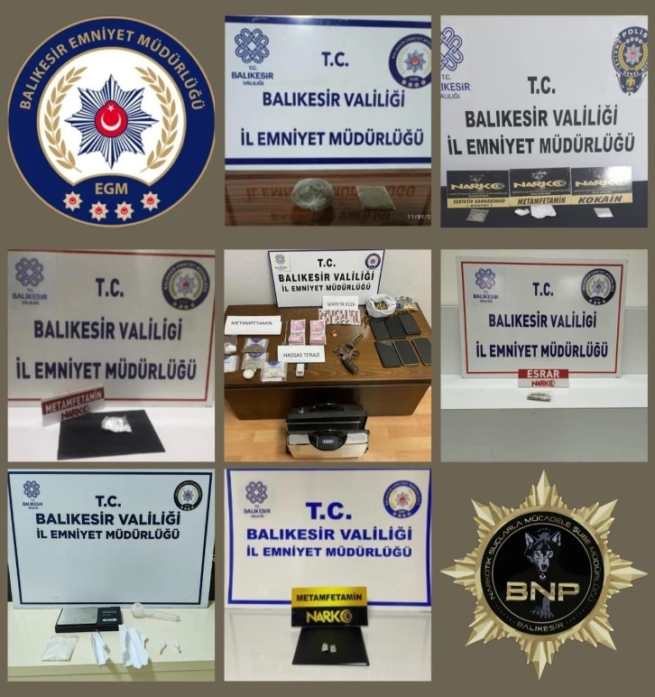 Balıkesir’de 7 zehir taciri tutuklandı
