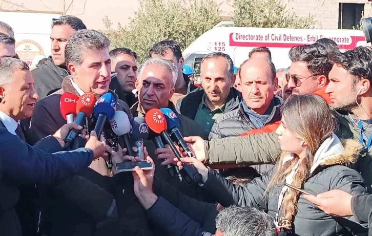 Barzani, depremin vurduğu İslahiye’de: "Türkiye güçlü yönetimiyle bu acıları geride bırakacaktır"
