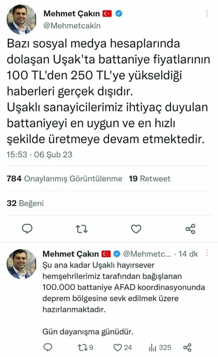 Başkan Çakın, “Uşak battaniyesi zamlandı” haberini yalanladı
