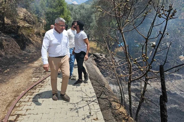 Başkan Güler yangın bölgesinde incelemelerde bulundu
