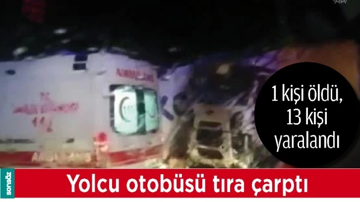 BATMAN YOLCU OTOBÜSÜ TIRA ÇARPTI