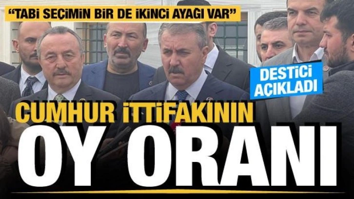 BBP Lideri Mustafa Destici Cumhur İttifakı’nın oy oranını açıkladı!