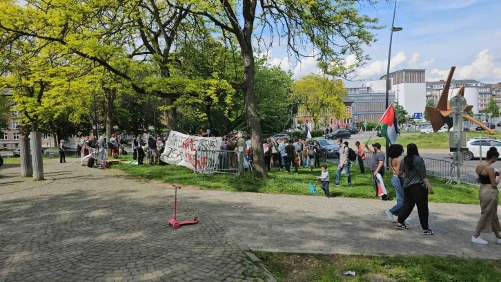 Belçika’da İsrail’e yapılan silah satışı protesto edildi
