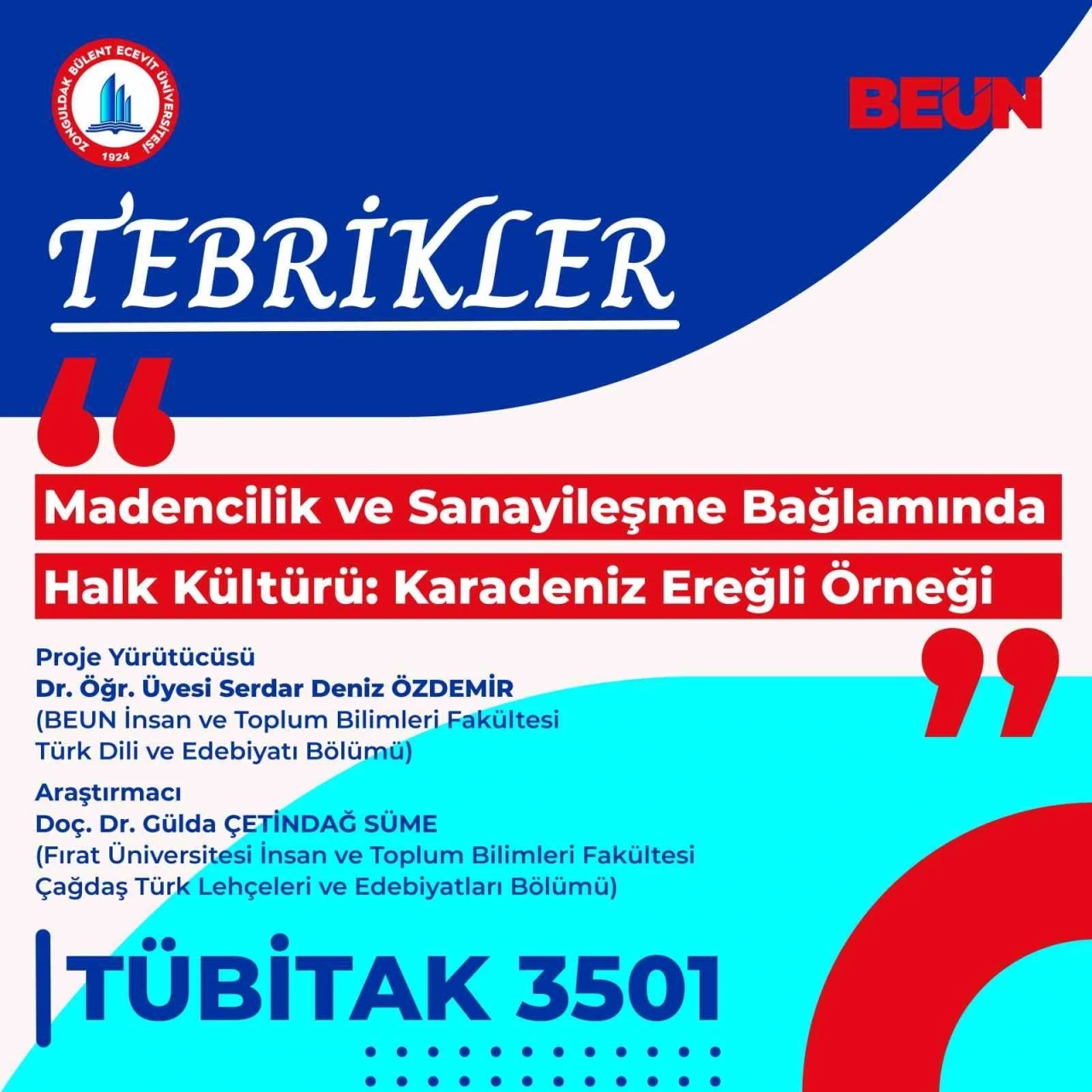 BEUN Akademisyenlerinden Dr. Öğr. Üyesi Özdemir’in Projesine TÜBİTAK’tan destek
