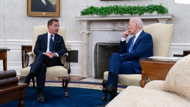 Beyaz Saray'da NATO görüşmesi! Biden, İsveç Başbakanı Kristersson'u ağırladı