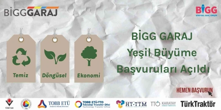 ‘BİGG GARAJ’ yeşil büyüme programı için başvurular başladı
