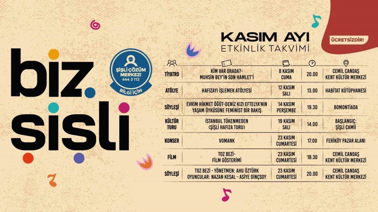 Biz Şişli, “Zamanın İzinde” temasıyla kasım ayında dopdolu