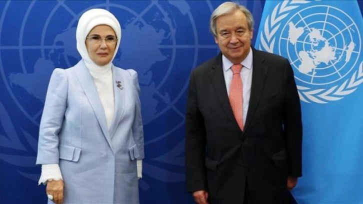BM Genel Sekreteri Guterres'ten Emine Erdoğan'a 