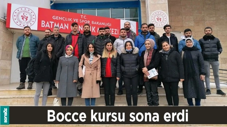 BOCCE KURSU SONA ERDİ