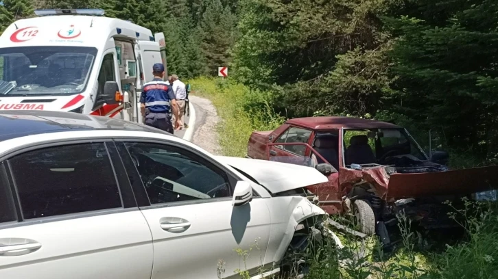 Bolu’da ormanda çilek toplamak için park edilen araç kazaya sebep oldu: 2 yaralı
