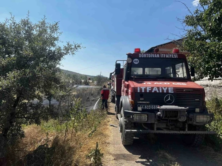 Bolu’da otluk alandaki yangın büyümeden söndürüldü
