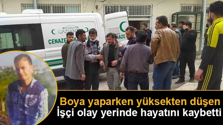 Boya yaparken yüksekten düşen işçi olay yerinde hayatını kaybetti