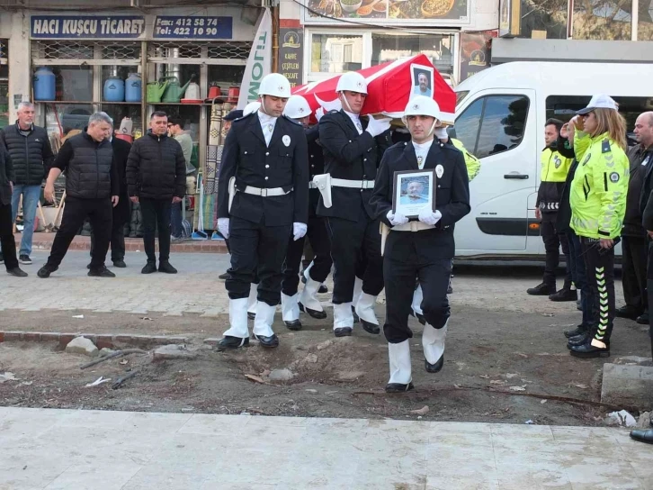 Burhaniye’ de hayatını kaybeden emekli polis için tören düzenlendi
