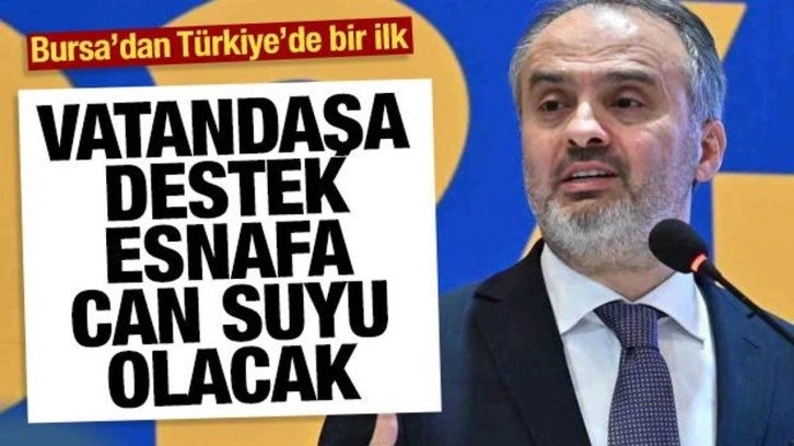 Bursa Büyükşehir'den bir ilk! Vatandaşa destek, esnafa can suyu olacak