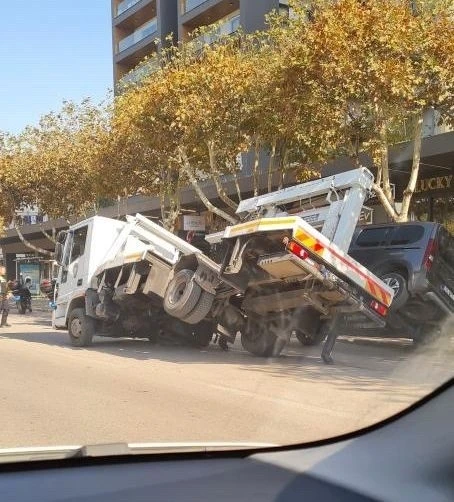 Bursa’da çekicinin iş kazası
