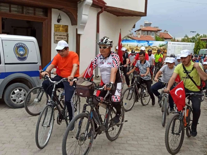 Büyük Taarruz’un başladığı yerde 100. yıl için pedal çevirdiler
