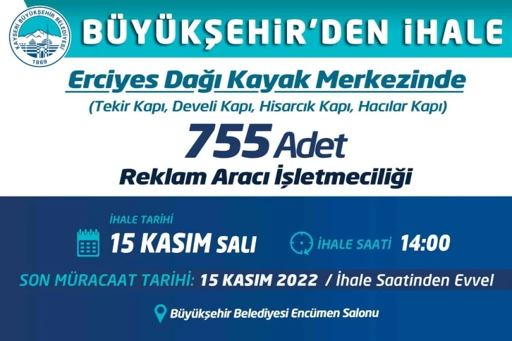 Büyükşehir’den ihale
