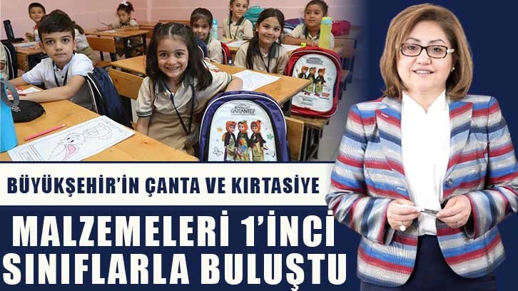 Büyükşehir’in çanta ve kırtasiye malzemeleri 1’inci sınıflarla buluştu