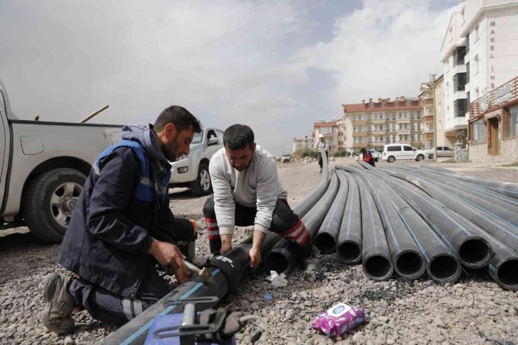 Çalışması tamamlanan yolda altyapı yenileniyor
