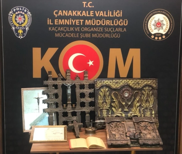 Çanakkale’de evini kaçak tarihi eserlerle dolduran şüpheli yakalandı
