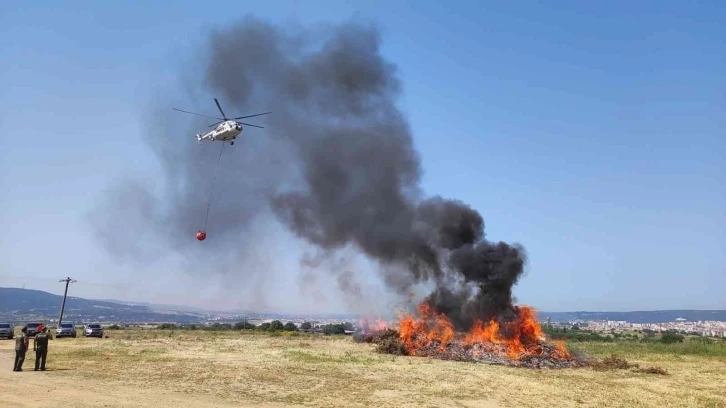 Çanakkale’de orman yangını tatbikatı
