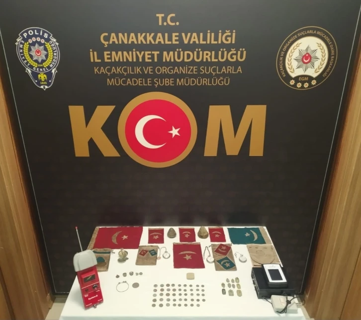 Çanakkale’de tarihi eser operasyonu
