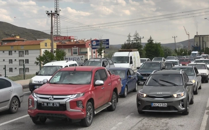 Çankırı’da bayram trafiği yoğunluğu
