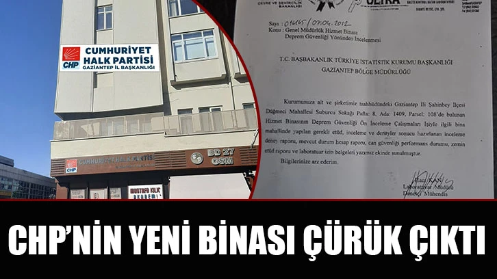 Chp'nin yeni binası çürük çıktı