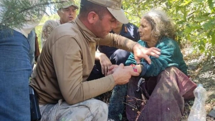 Çilek toplarken kaybolan kadını, jandarma buldu