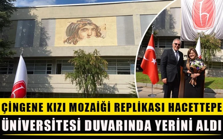 Çingene Kızı mozaiği replikası Hacettepe Üniversitesi duvarında yerini aldı