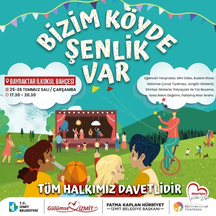 Çocuklar 2 gün boyunca eğlenceye doyacak
