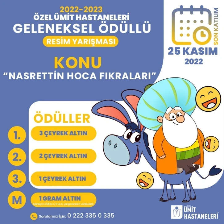 Çocuklar Nasreddin Hoca fıkralarını resimleyecek
