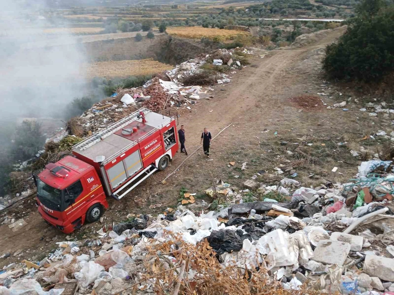 Çöplükte çıkan yangın söndürüldü
