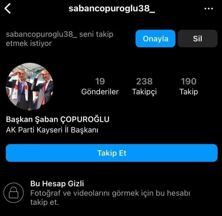 Çopuroğlu’ndan "sahte hesap" uyarısı
