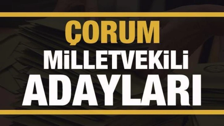 Çorum milletvekili adayları! PARTİ PARTİ TAM LİSTE