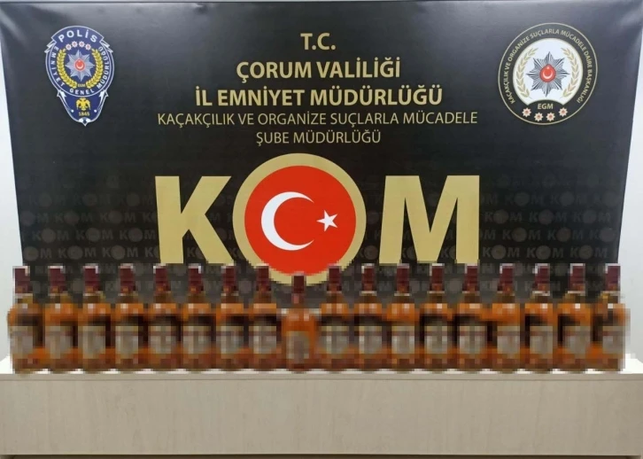 Çorum polisinden kaçak içki operasyonu
